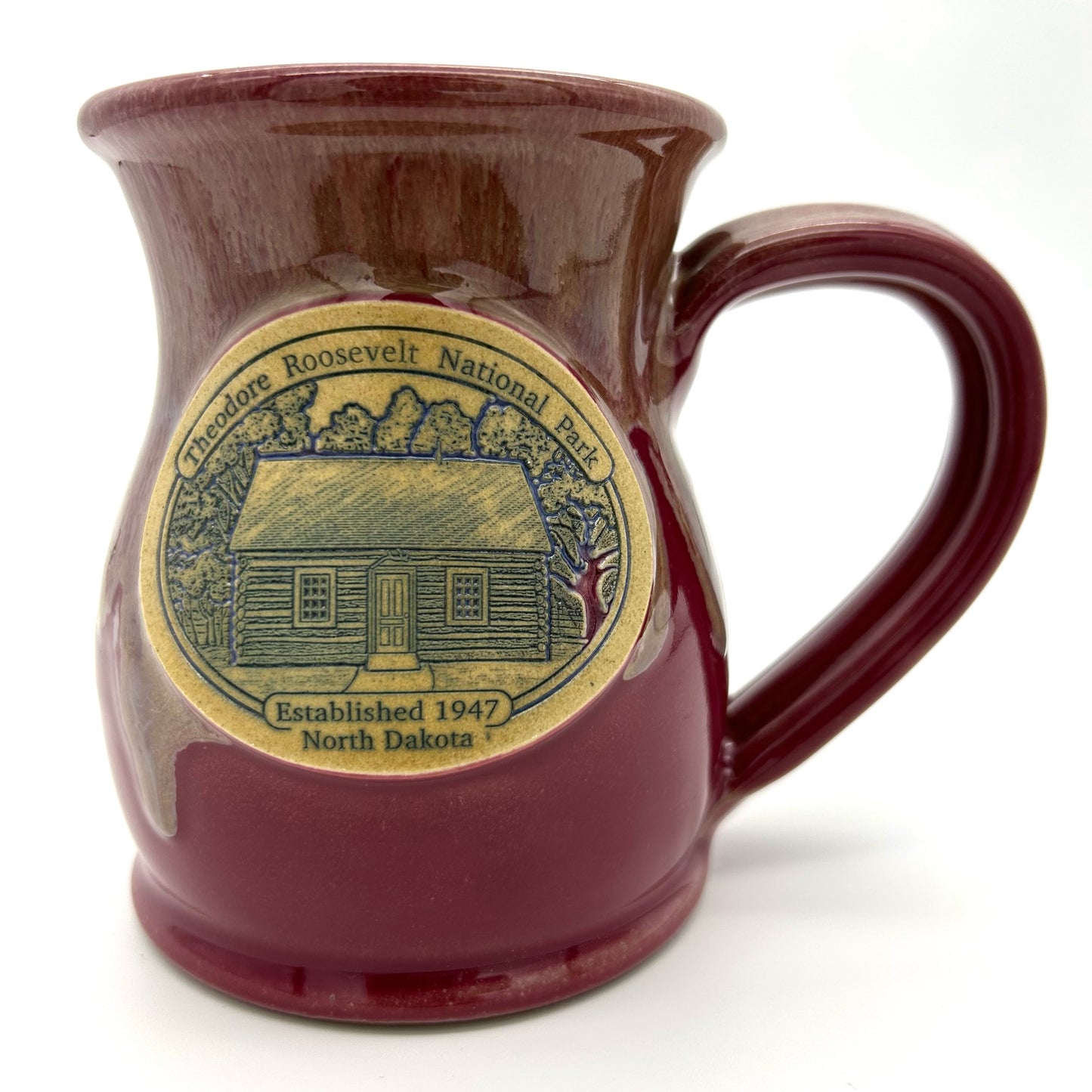 Maltese Cross Cabin Pottery Mug Cranberry