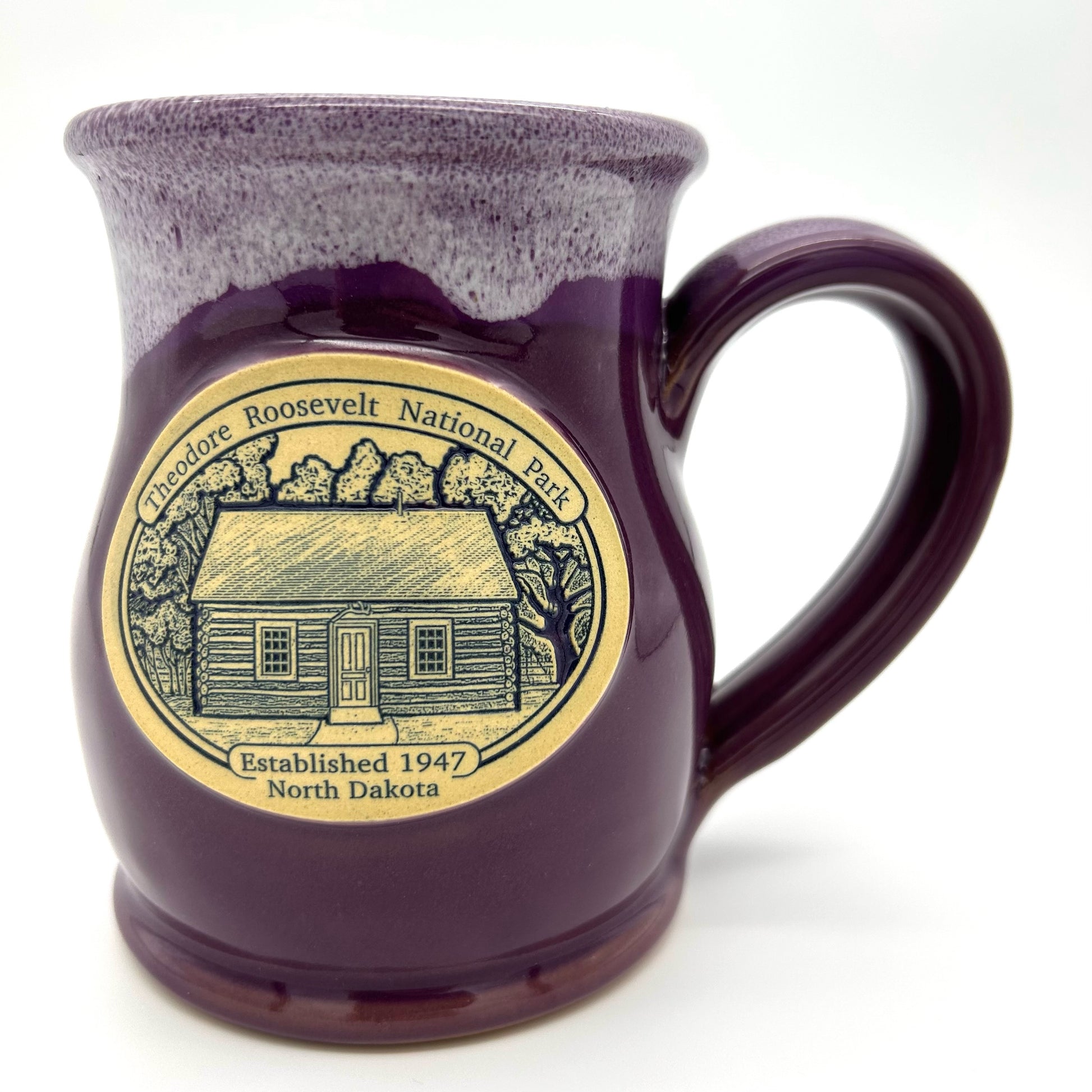 Maltese Cross Cabin Pottery Mug Purple