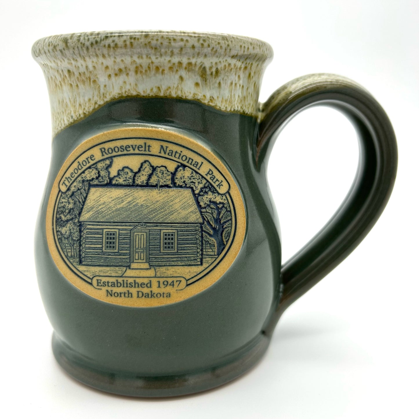 Maltese Cross Cabin Pottery Mug Sage