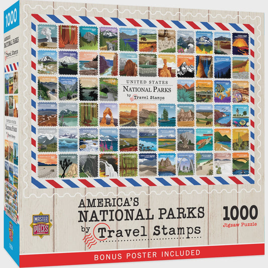 Travel Stamps National Parks Puzzle