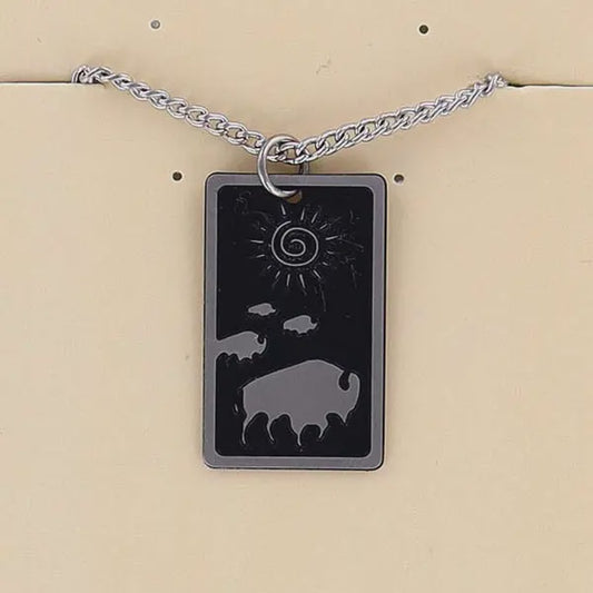 Pendant Buffalo crossing Necklace