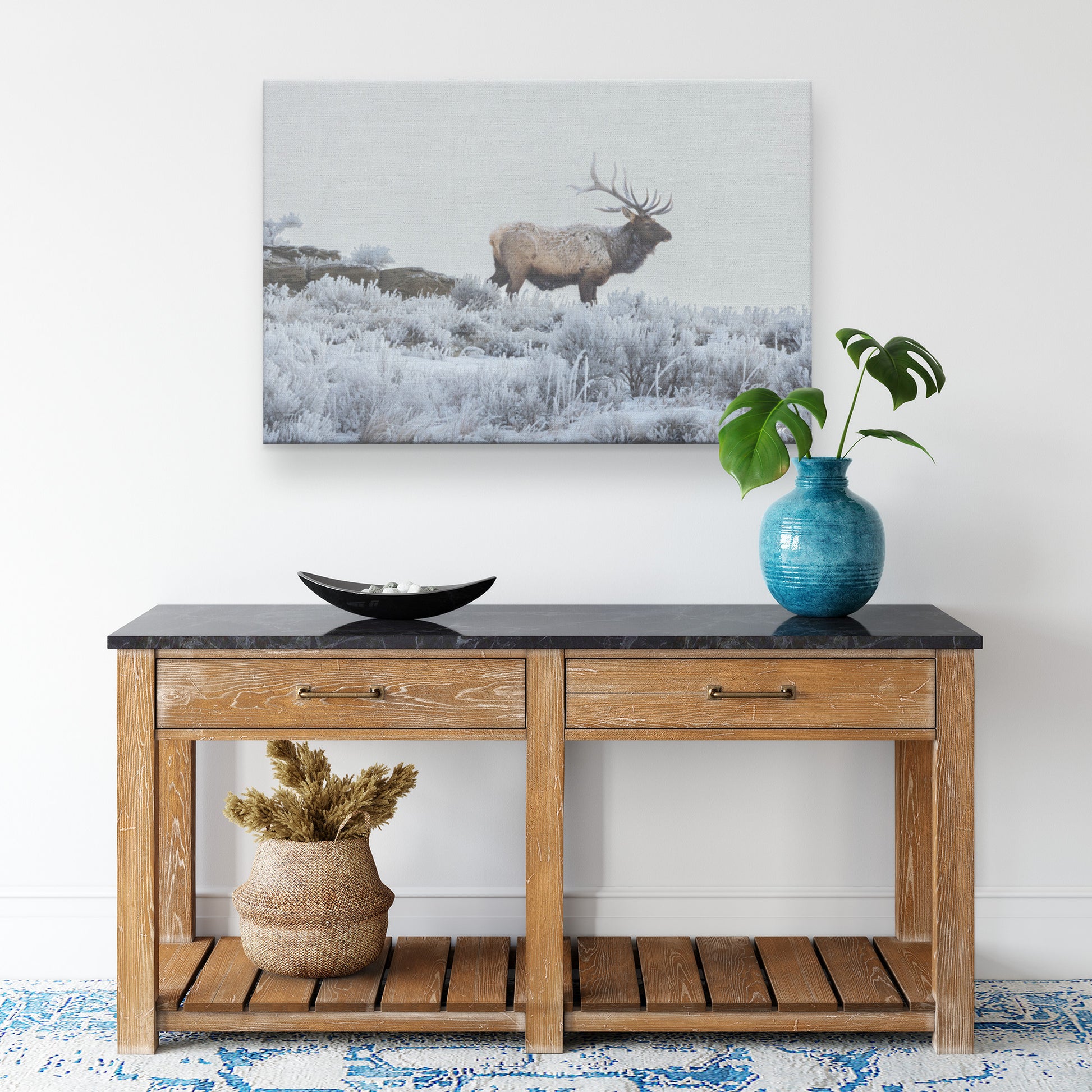 Elk Canvas by Terry Sinn Wall