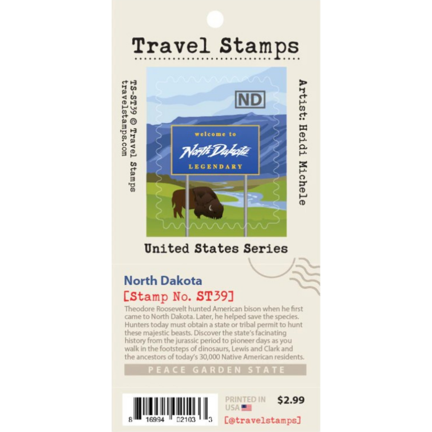 North Dakota Travel Stamp