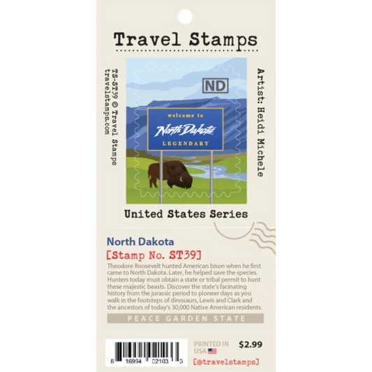 North Dakota Travel Stamp