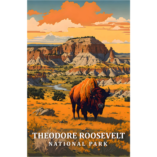 TRNP Badlands Bison Poster